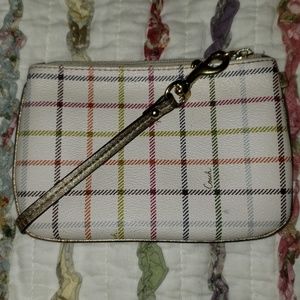 Coach Plaid Wristlet